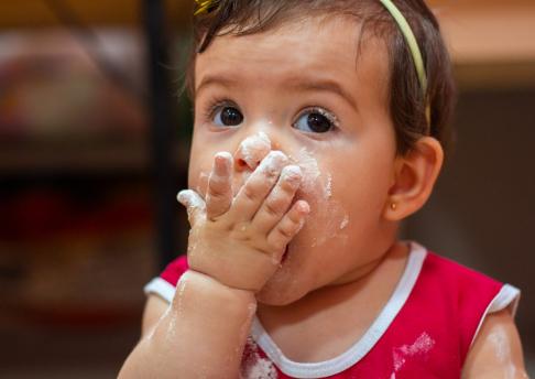 Brincadeira com farinha